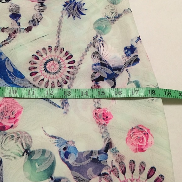 Sweet Sinammon Sz L Short Sleeve Dress Bird  Print - Picture 9 of 9